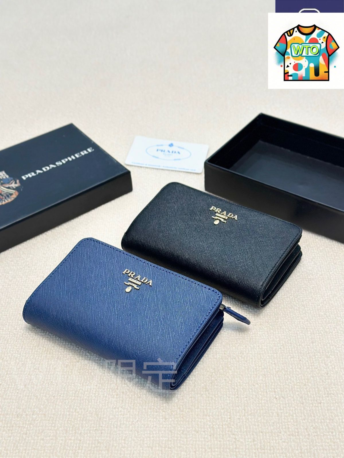 今日 Prada プラダ クラシックカードウォレットシリーズ 高品質クロスグレイン牛皮と 金具を採用し内装充実で実用的-WTO輸入2