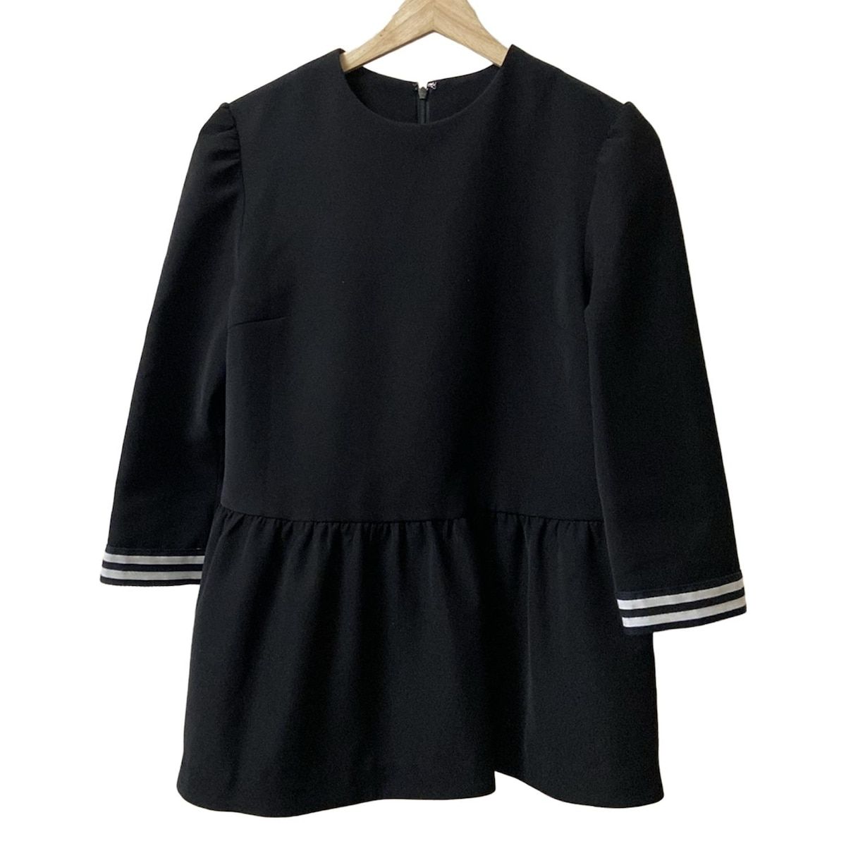 BORDERS at BALCONY ボーダーズアットバルコニー 七分袖カットソー サイズ38 M レディース - 黒×白 クルーネック