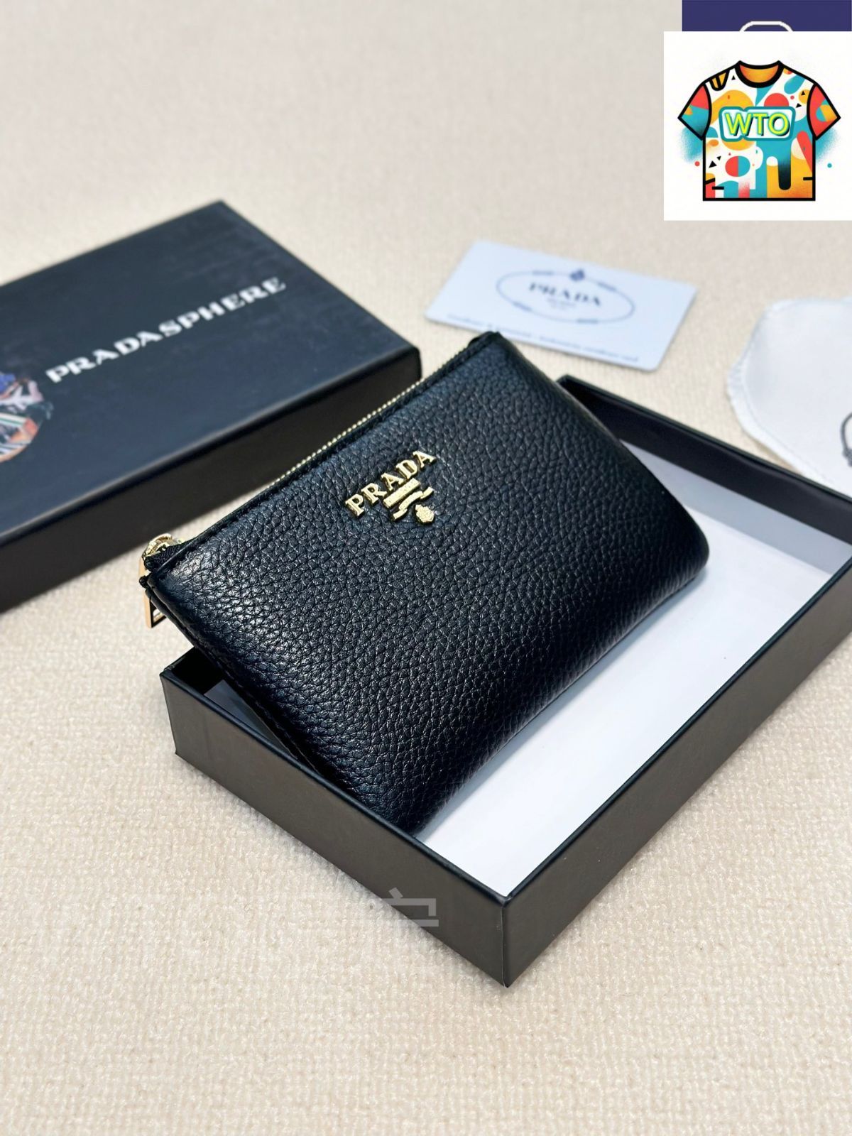 今日 Prada プラダ コインケースシリーズ 牛皮を採用する-WTO輸入2