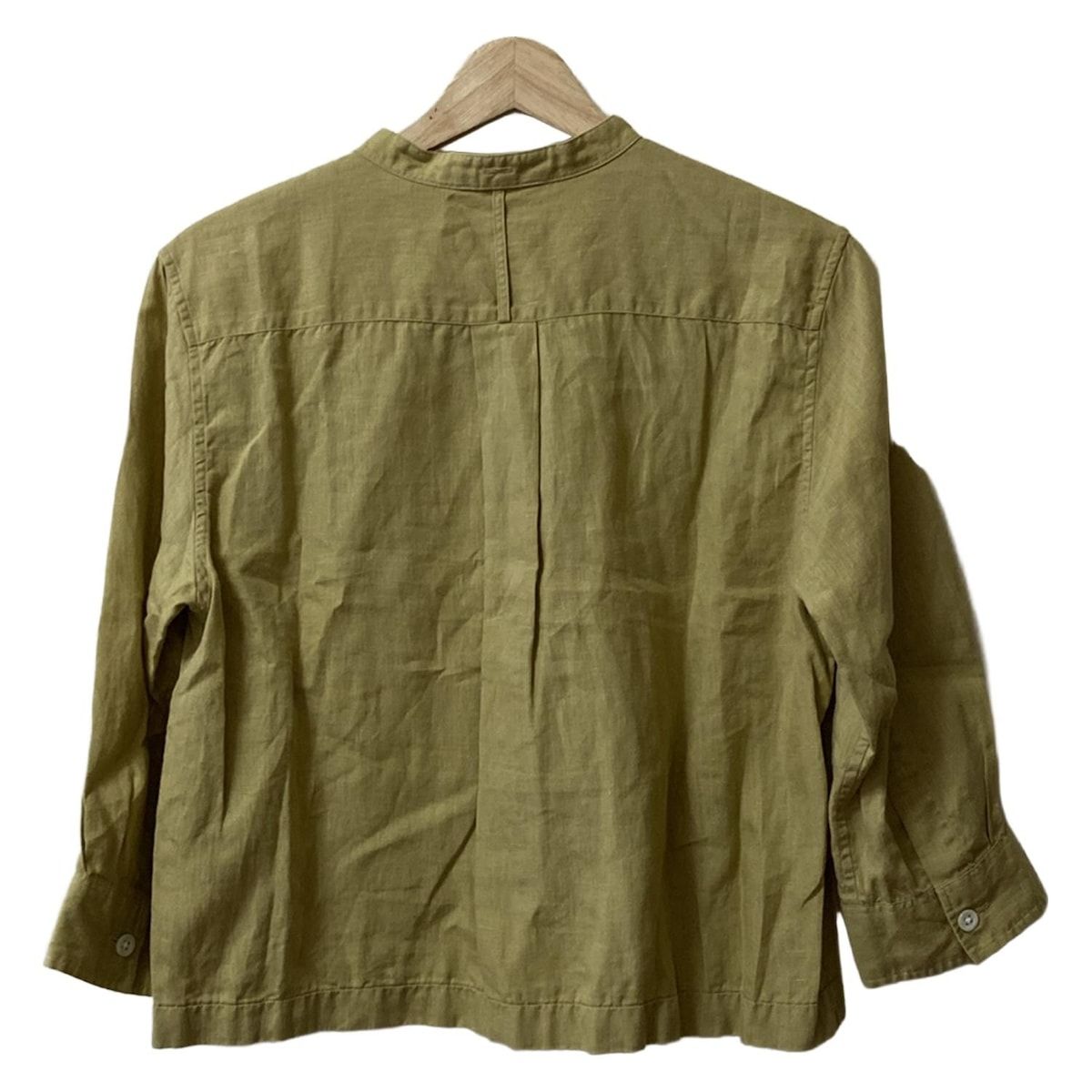 MargaretHowell マーガレットハウエル 七分袖シャツブラウス サイズ1 S レディース - ダークイエロー 麻