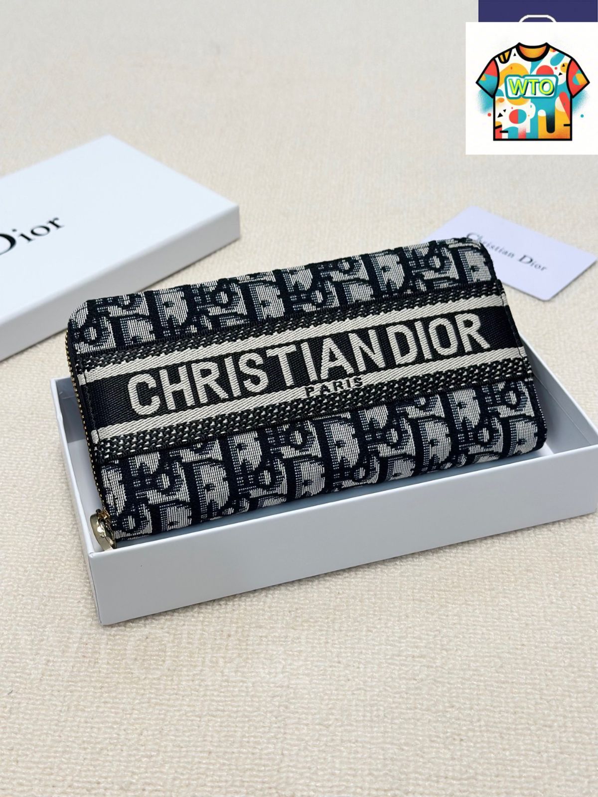 今日 Dior ディオール クラシックシングルジッパーシリーズ 原版布を採用 WTO輸入2