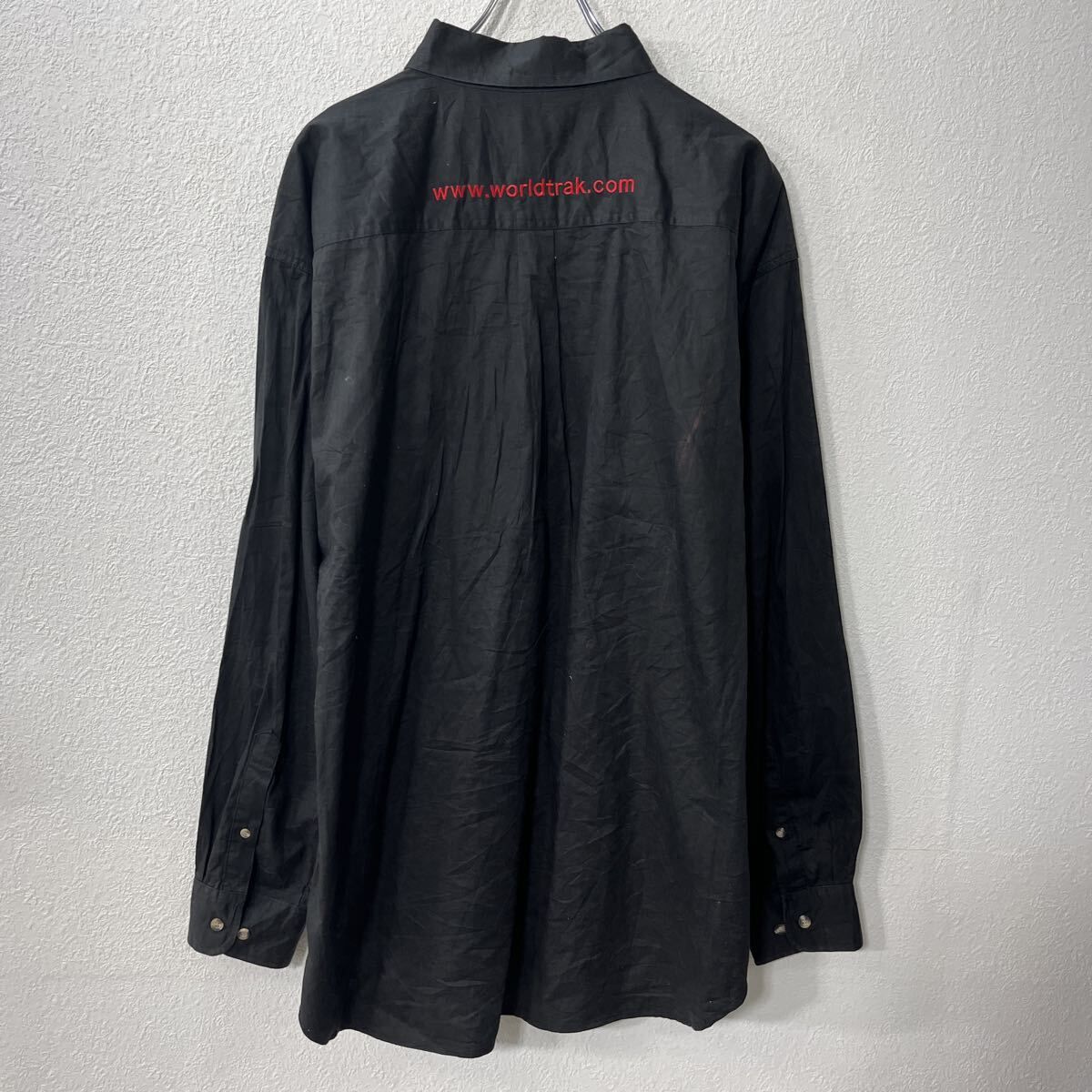 PORT AUTHORITY 長袖 無地シャツ 2XL ブラック ボタンダウン 胸ポケット 刺繍 ロゴ 長袖シャツ トップス 春物 a711-5651