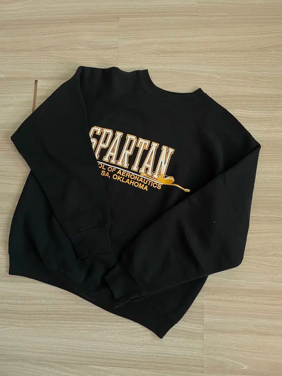 L ヴィンテージ スパルタン パイロットジャンパー スウェット ブラック