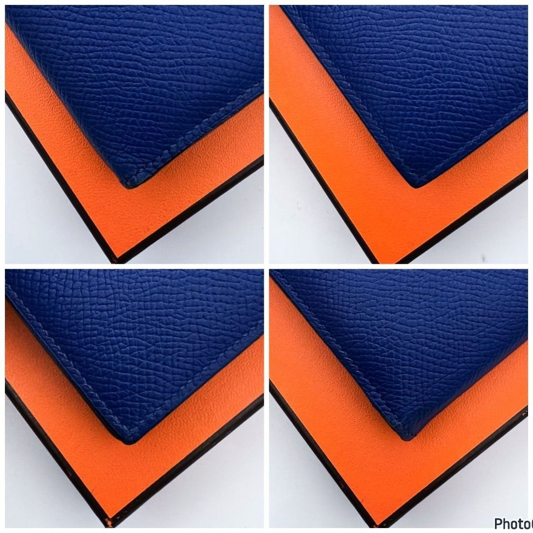 新品に近い❤️エルメス✨ベアン✨スフレ✨ブルー✨二つ折り長財布