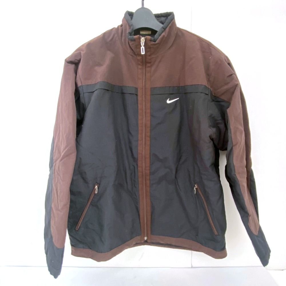 03w22020 NIKE ナイキ 90’s 銀タグ 中綿ジャケット 90年代 ブラック ブラウン 茶 黒 サイズL メンズ ストリート アウター
