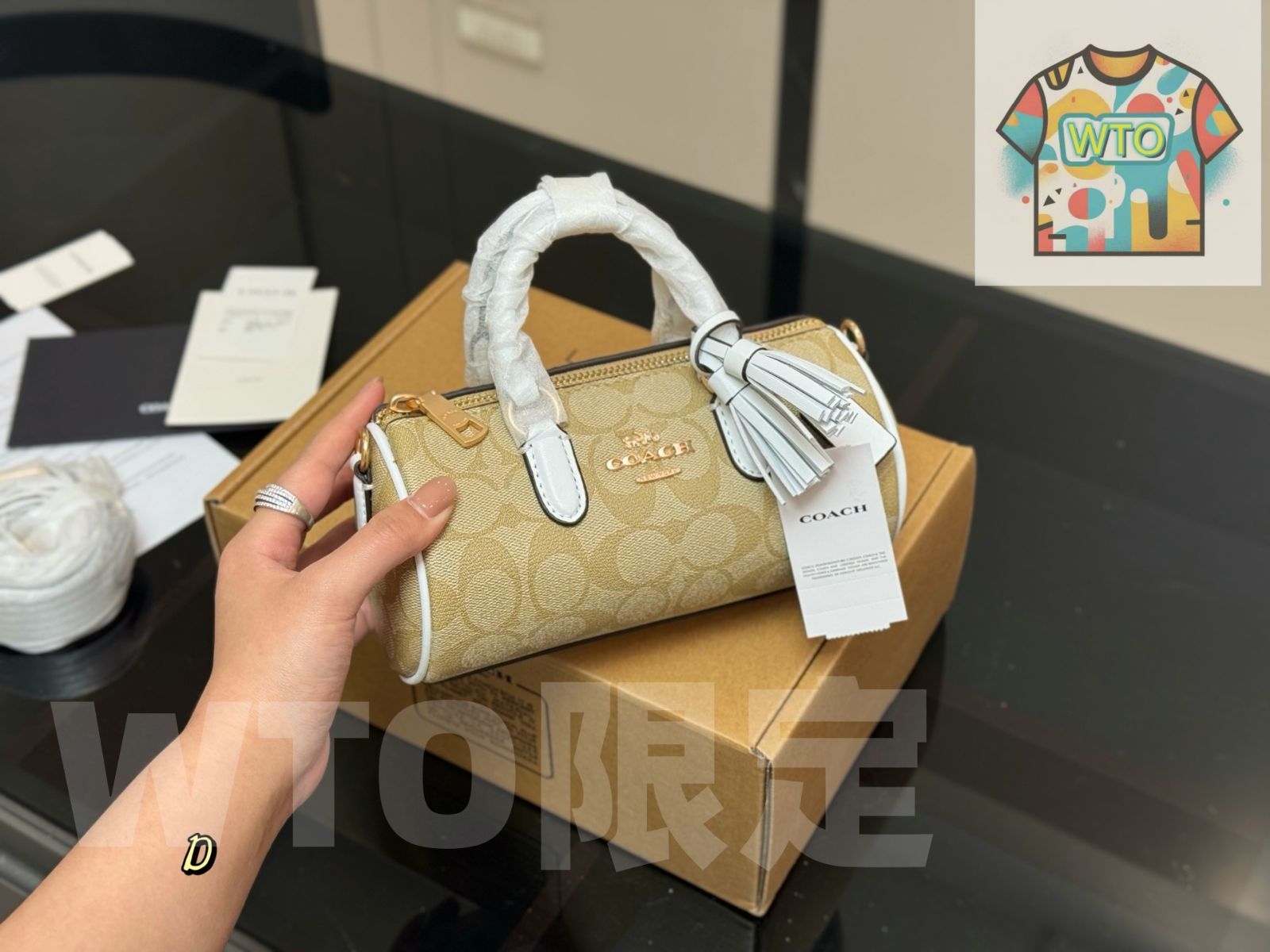 WTO通販 Coach コーチ レイシーペンホルダーバッグシリーズ 幾何学的なデザインが特徴的1-WTO輸入-EAV51