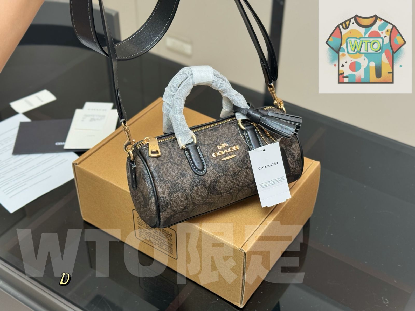 WTO通販 Coach コーチ レイシーペンホルダーバッグシリーズ 幾何学的なデザインが特徴的1-WTO輸入-CWF77