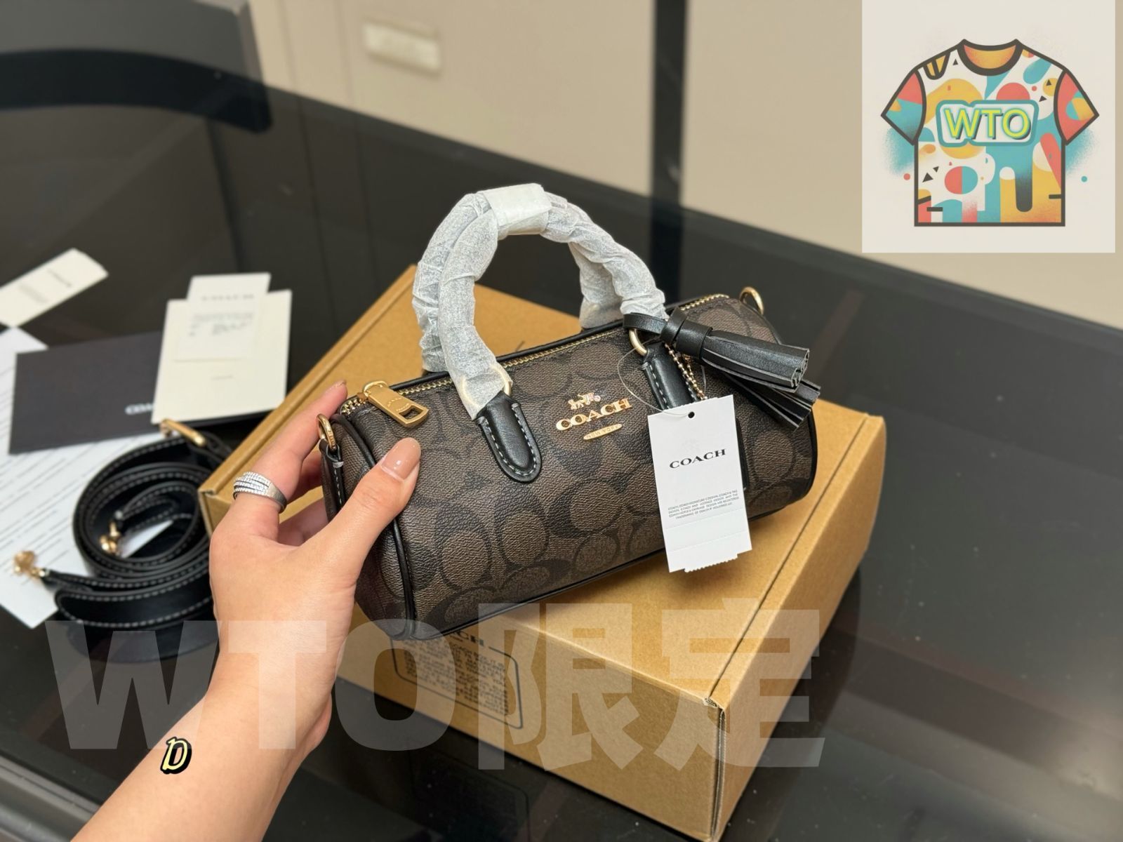 WTO通販 Coach コーチ レイシーペンホルダーバッグシリーズ 幾何学的なデザインが特徴的1-WTO輸入-CWF 77