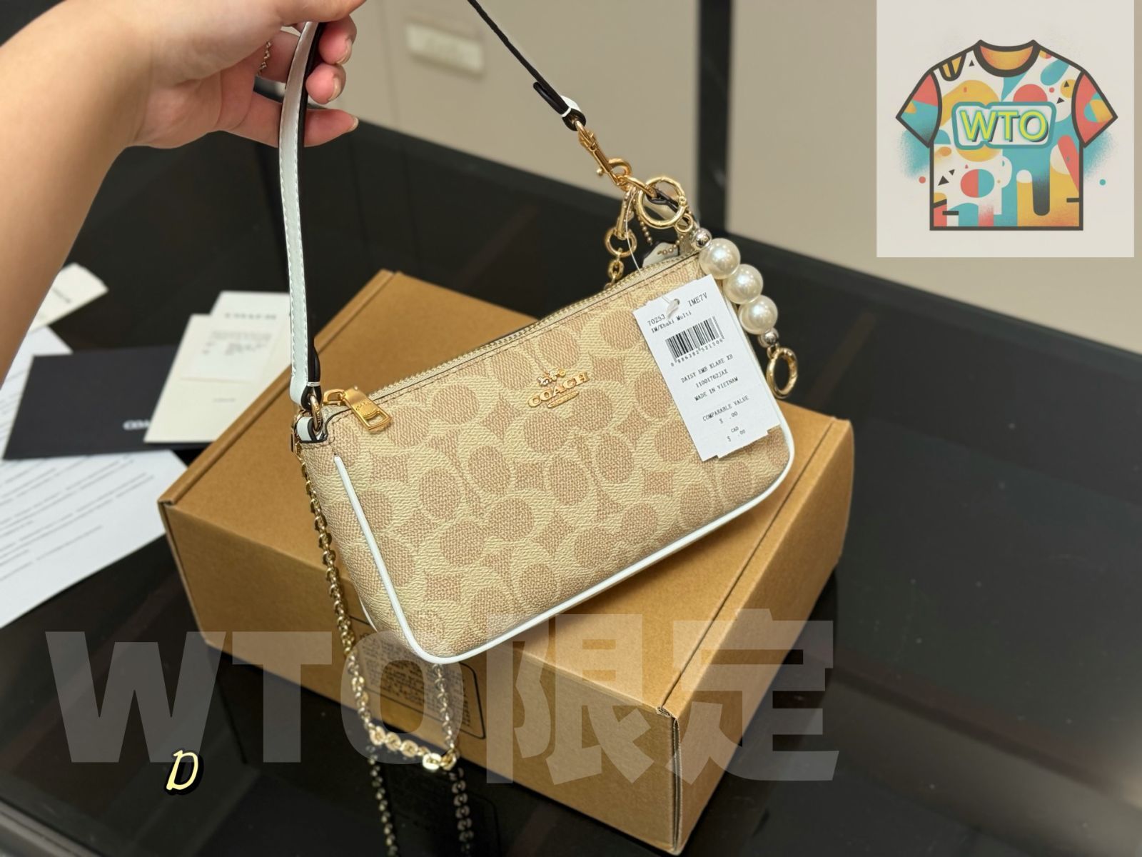 WTO通販 Coach コーチ ノリタ19マージャンバッグシリーズ 長めの肩帯を自作 で使い勝手が良い1-WTO輸入-HQI78