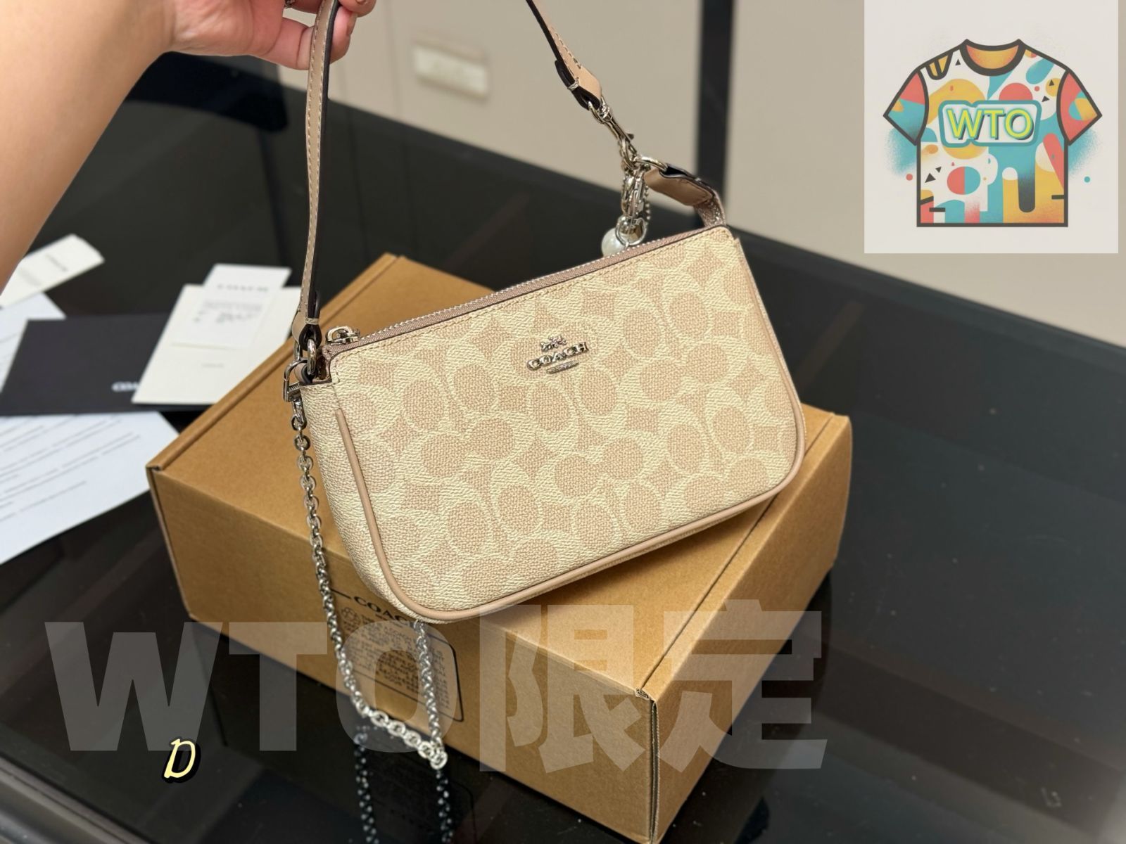 WTO通販 Coach コーチ ノリタ19マージャンバッグシリーズ 長めの肩帯を自作 で使い勝手が良い1-WTO輸入-UBG63