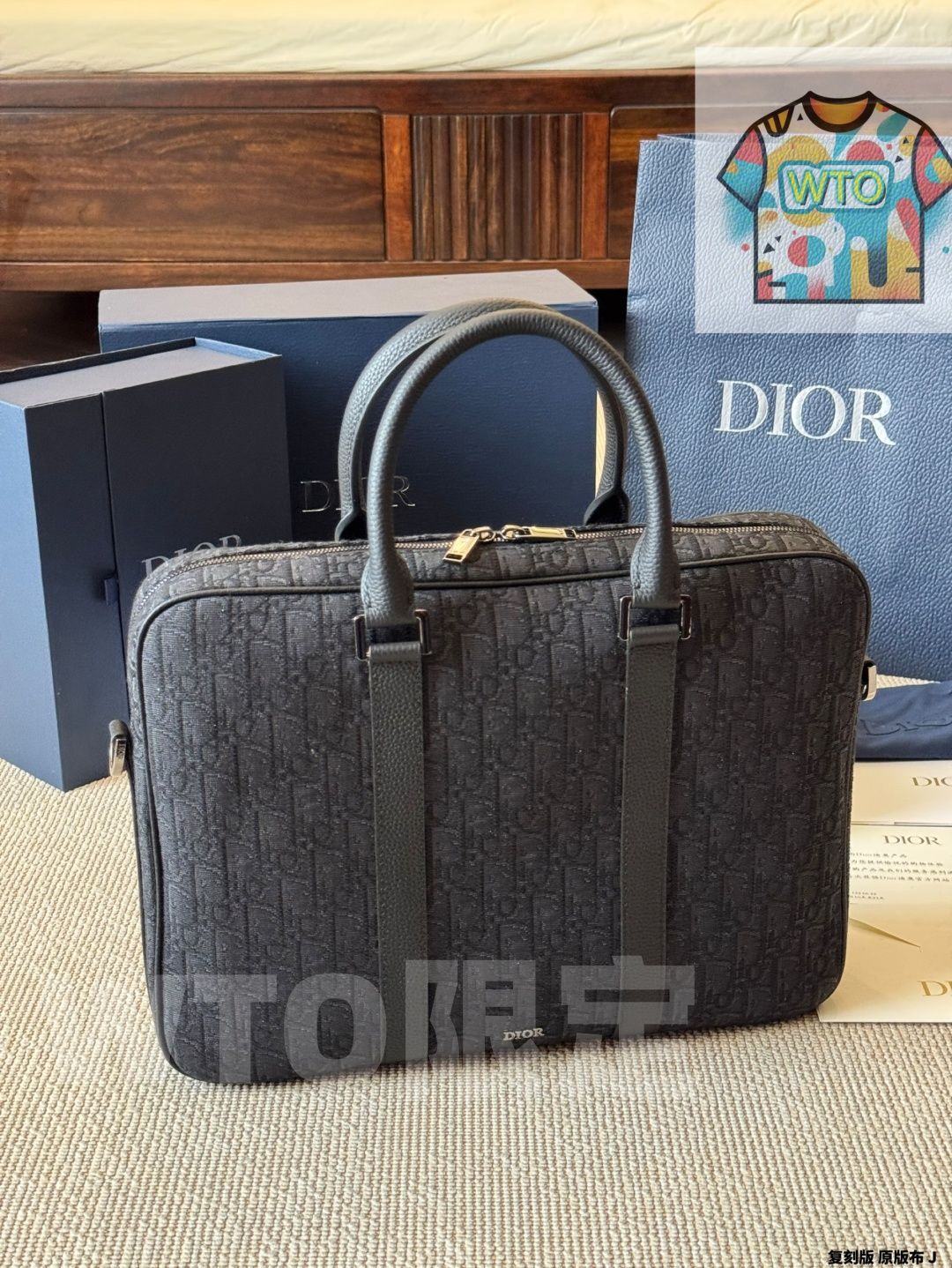  WTO通販 DIOR ディオール ブリーフケースシリーズ 提花布素材で触感が心地よい1-WTO輸入-XXU 22 ハンドバッグ バッグ