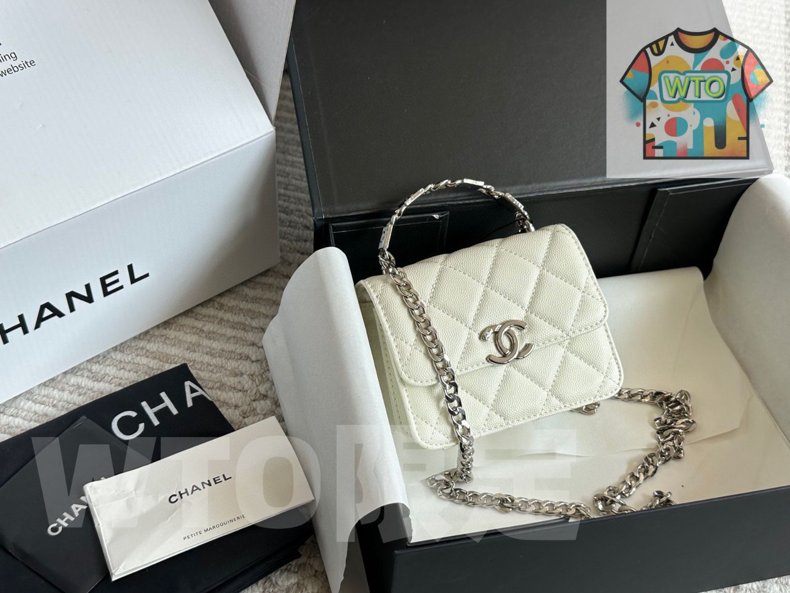 WTO通販 Chanel シャネル 22sエナメルハンドルミニバッグシリーズ エナメルハンドルが魅力的1-WTO輸入-OQC88
