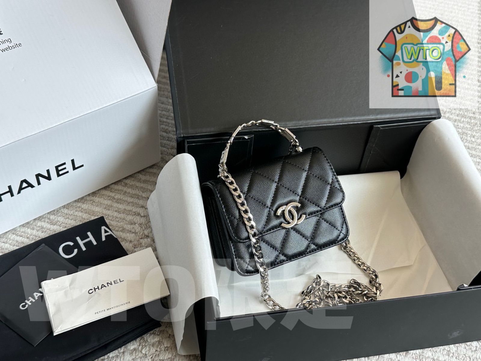 WTO通販 Chanel シャネル 22sエナメルハンドルミニバッグシリーズ エナメルハンドルが魅力的1-WTO輸入-OQC88