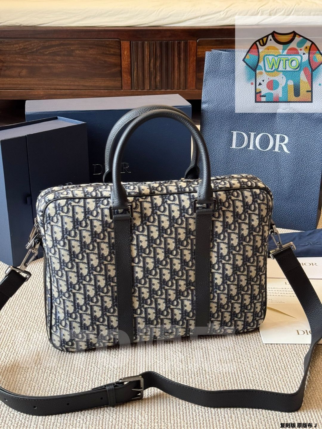 WTO通販 DIOR ディオール ブリーフケースシリーズ 提花布素材で触感が心地よい1-WTO輸入-LNQ 46
