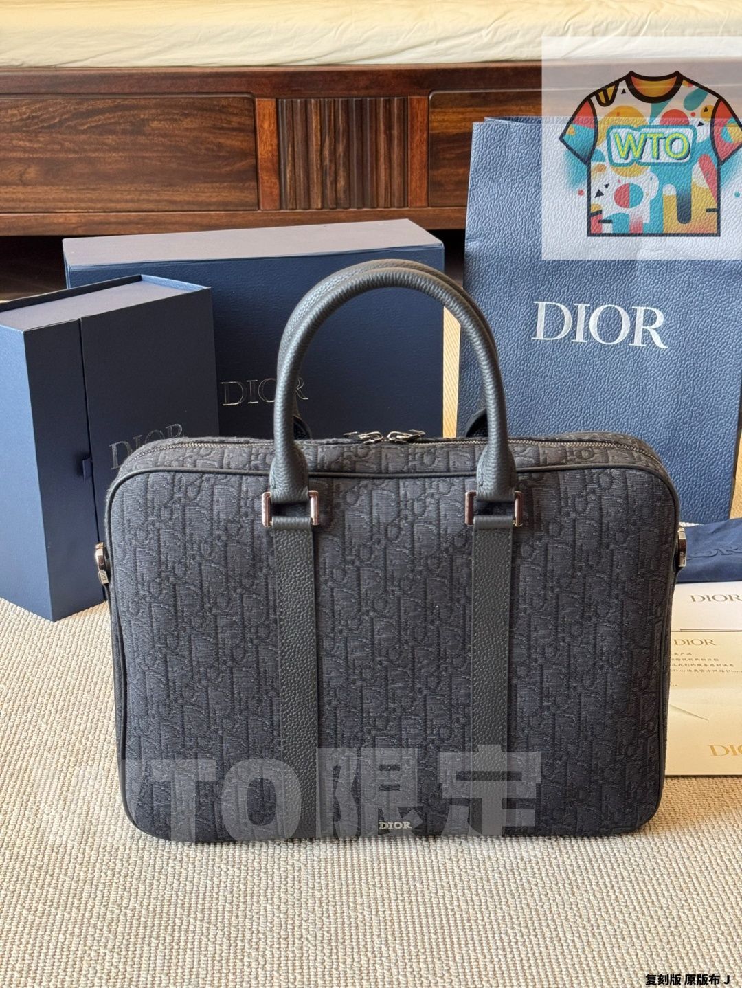 WTO通販 DIOR ディオール ブリーフケースシリーズ 提花布素材で触感が心地よい1-WTO輸入-XXU22