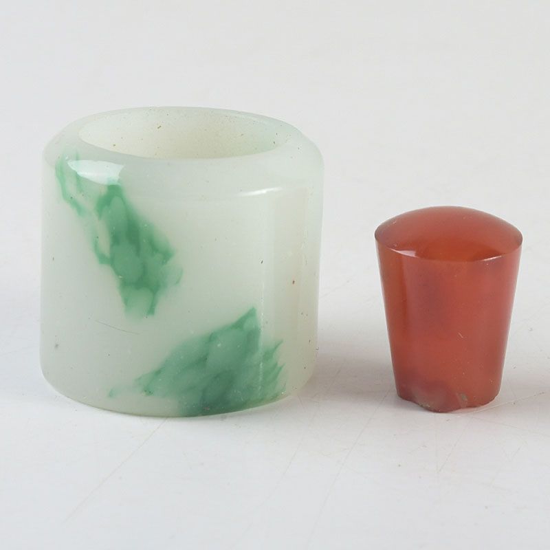 中国 玉石翡翠玉板指 山珊瑚緒締玉など 10点まとめて C S252 - メルカリ