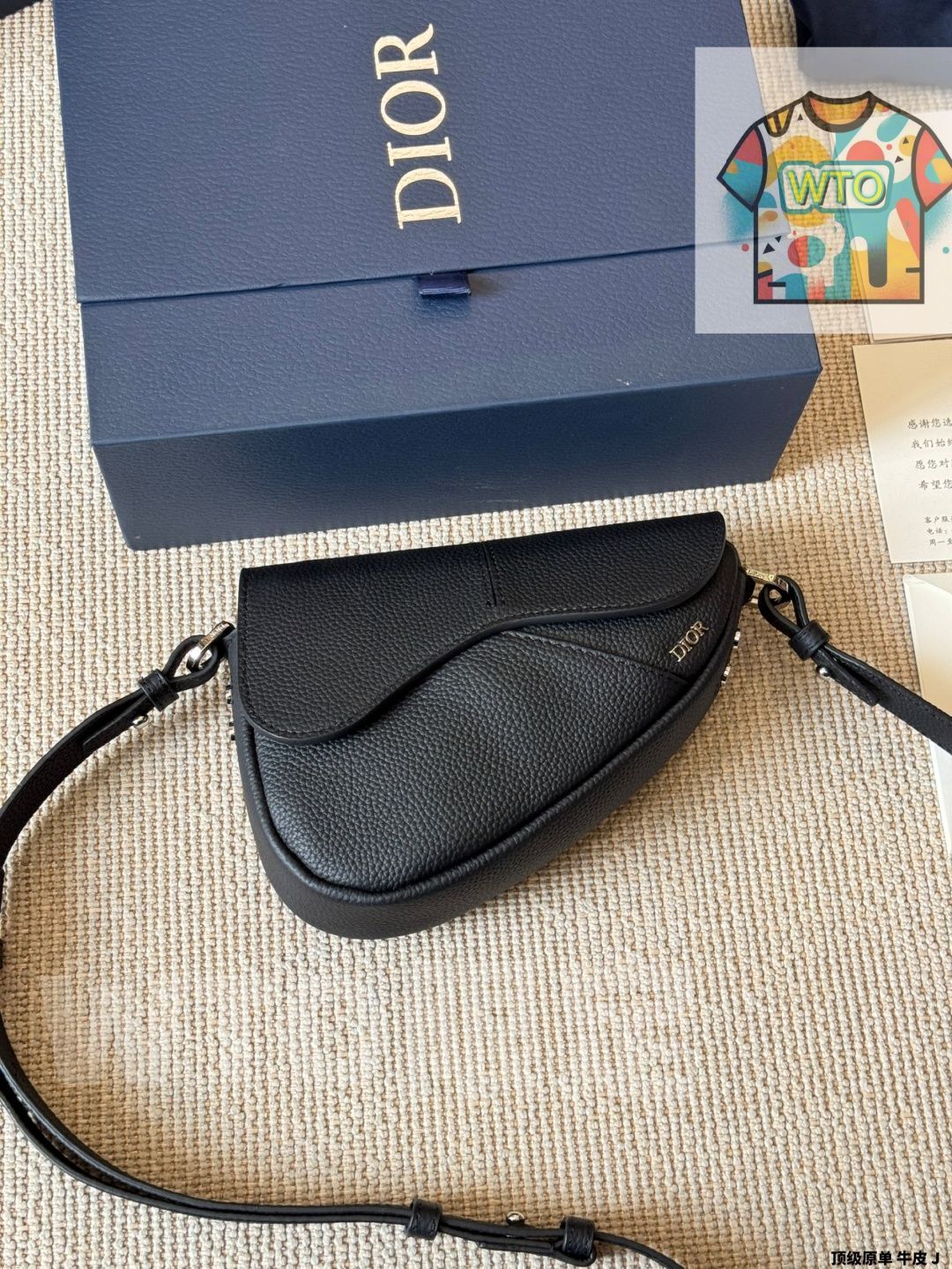 WTO通販 DIOR ディオール サドルバッグシリーズ オブリークプリントと粒面牛皮革を融合1-WTO輸入-VZC92