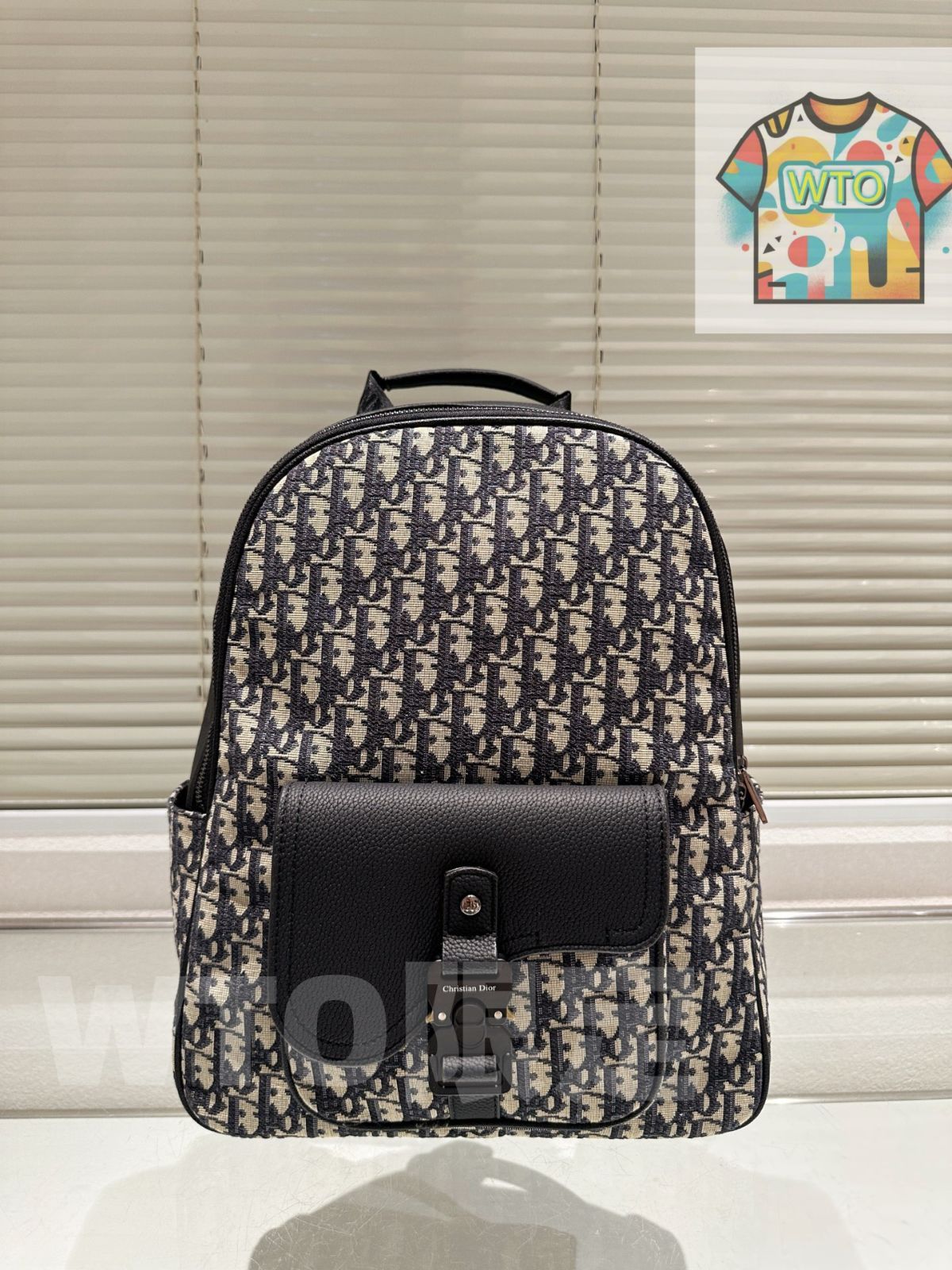 WTO通販 DIOR ディオール ウィンターシリーズ オブリーク柄刺繍のリュックサック1-WTO輸入-HGT 69