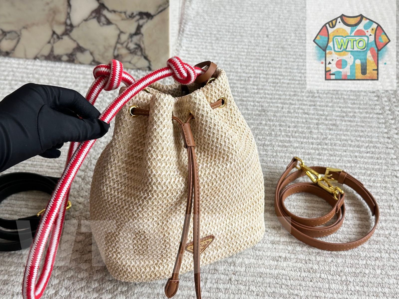 WTO通販 Prada プラダ 編み物バケットバッグシリーズ 清涼感と実用性を兼ね備える1-WTO輸入-IUN84