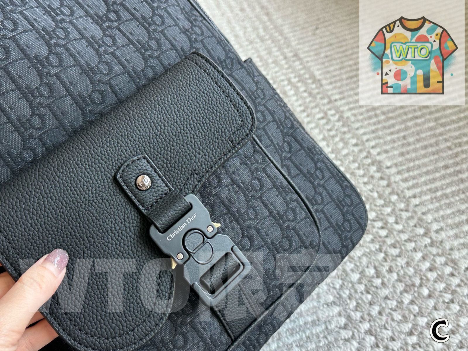 WTO通販 Dior ディオール ノーマルバッグシリーズ オブリーク柄の刺繍が質感を高める1-WTO輸入-NWB65