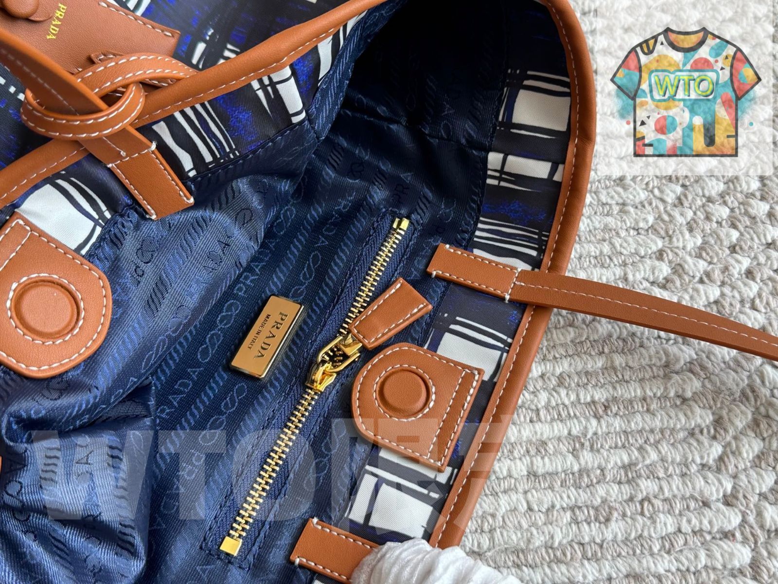 WTO通販 Prada プラダ リサイクルナイロンショッピングバッグシリーズ 大容量で耐久性に優れる1-WTO輸入-WIW01 GINKGOPHARMACY_COM