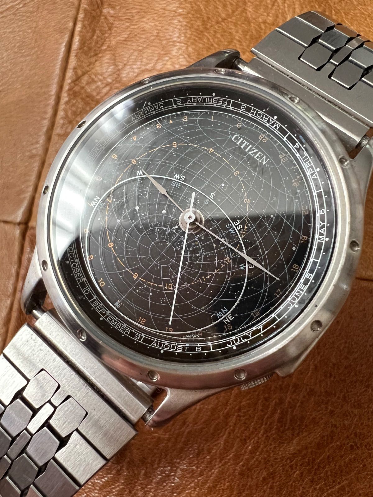 シチズン コスモサイン 稼働品 星空 天体 メンズ クオーツ時計