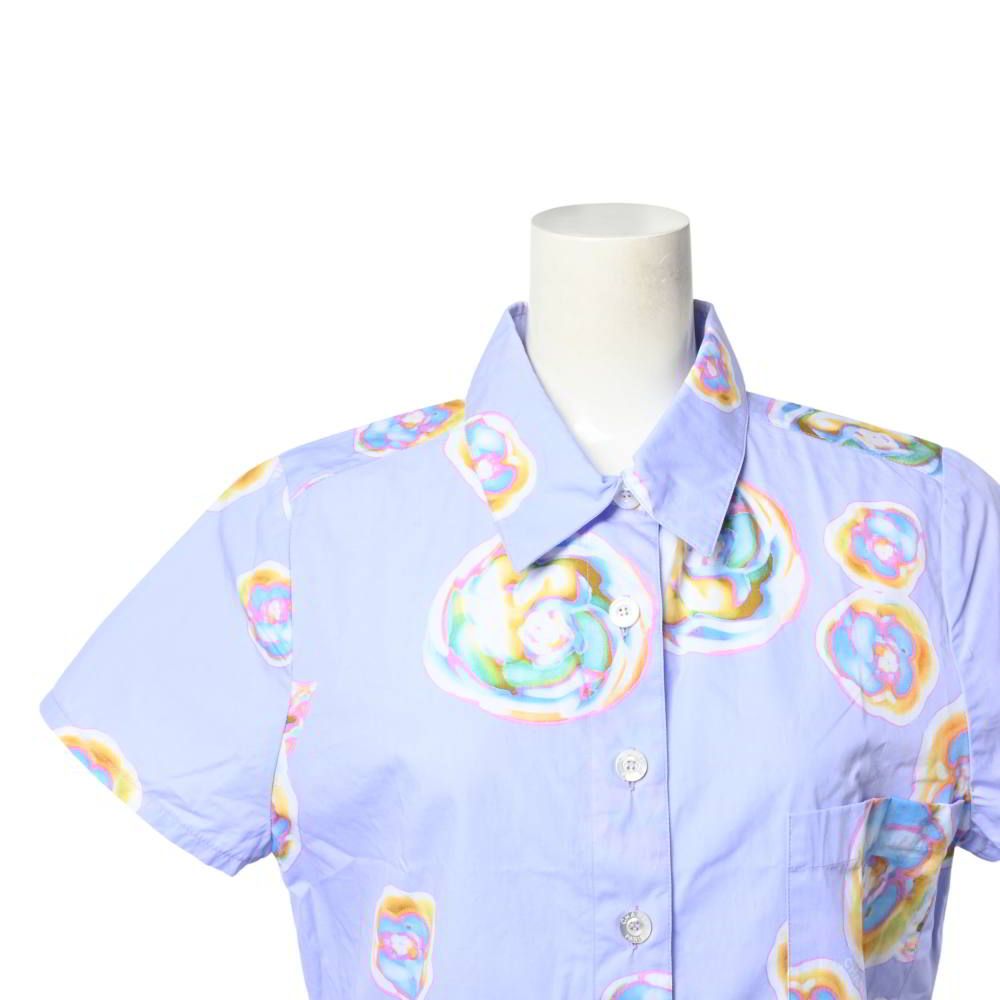  CHANEL 00 S カメリアプリント 半袖 シャツ 半袖 シャツ ブラウス