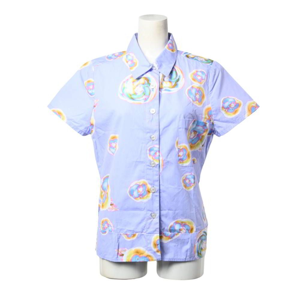 CHANEL 00S P11299V06843 カメリアプリント 半袖 シャツ