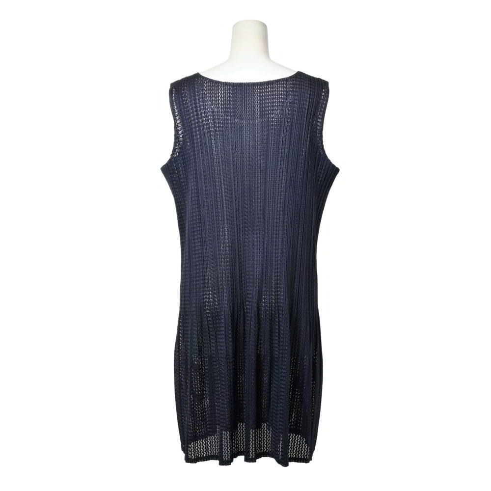 PLEATS PLEASE PP 11-JT 685 シースルー ノースリーブ ワンピース