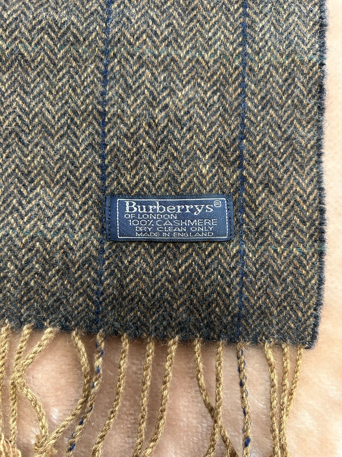 バーバリー マフラーストールショールスカーフブラウン茶色系ストライプカシミヤカシミア100％イングランド製イギリス製英国製レディースlady s LADYS女性用婦人 ウィメンズwomen’sメンズ men’s 男性用 紳士 ユニセックス男女兼用