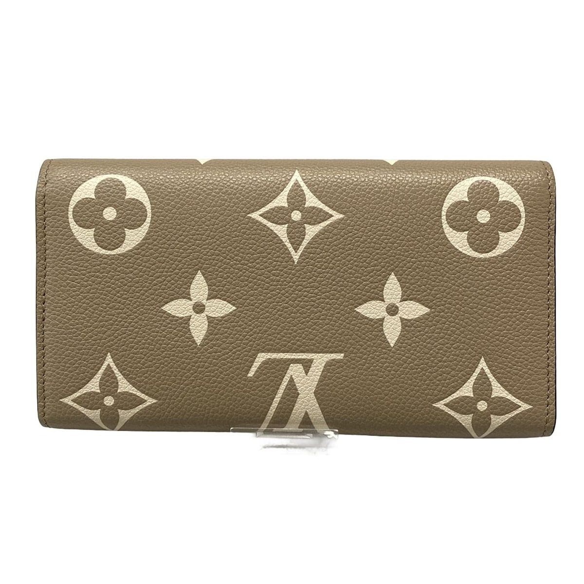 LOUIS VUITTON ルイヴィトン 長財布 バイ モノグラムアンプラント ポルトフォイユサラ M 81049 トゥルトレールクレーム レザー 牛革