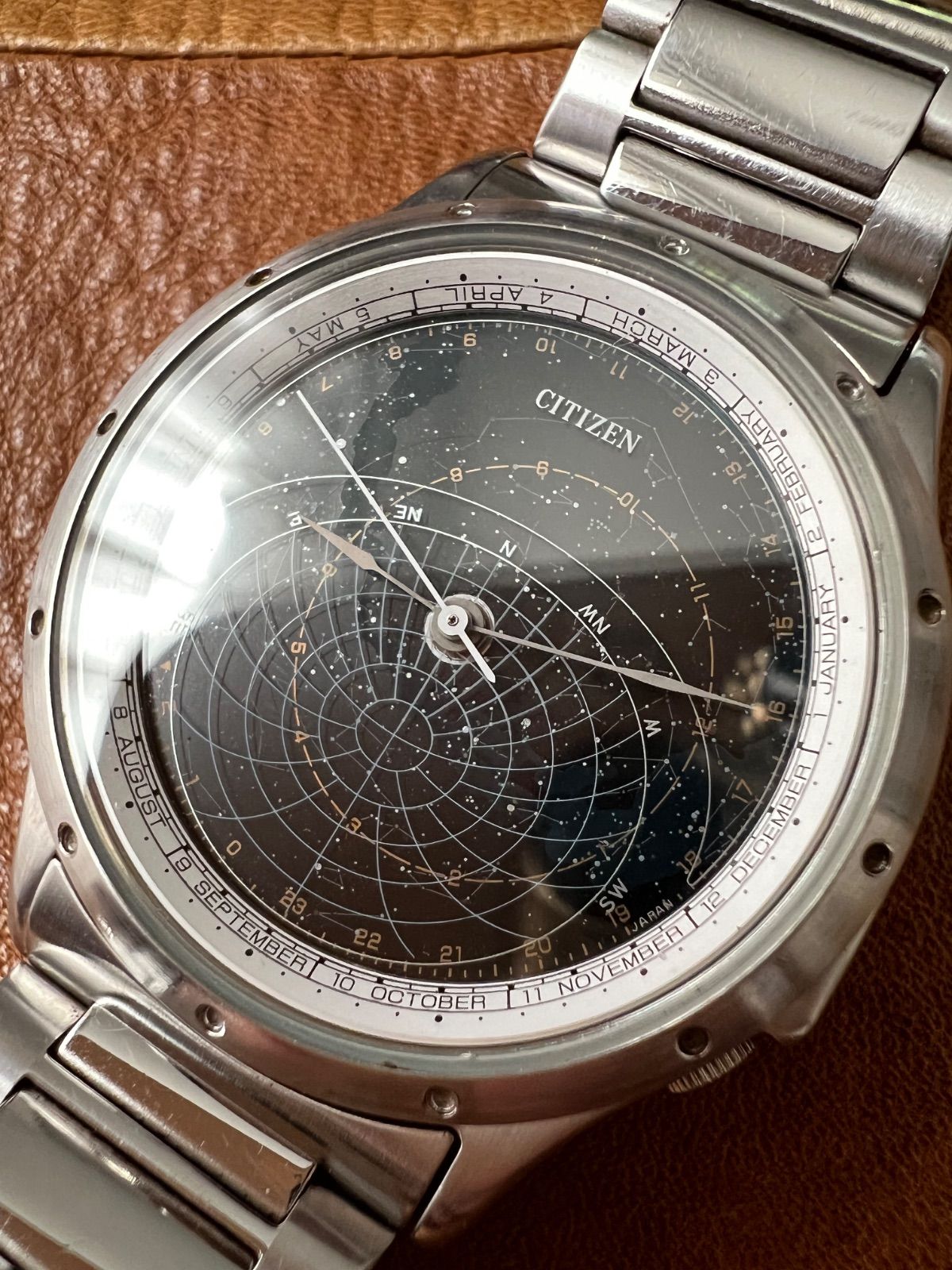 シチズン コスモサイン メンズ 天体観測 星空 稼働品 アンティーク 時計