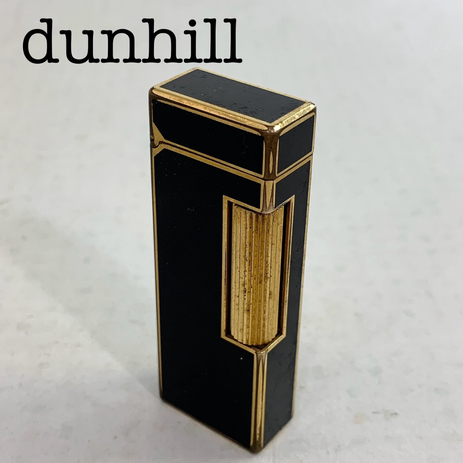 品 Dunhill ダンヒル ガスライター ゴールド ブラック 火花OK ライター