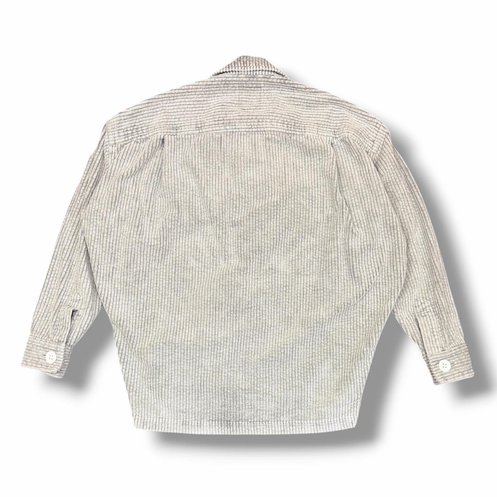 参考上代63800円 MIHARA YASUHIRO 25AW Amateur Sewn Like Corduroy Shirt アマチュアソーンライクコーデュロイシャツ ジャケット ミハラヤスヒロ B15SH171 グレー 40 2613M