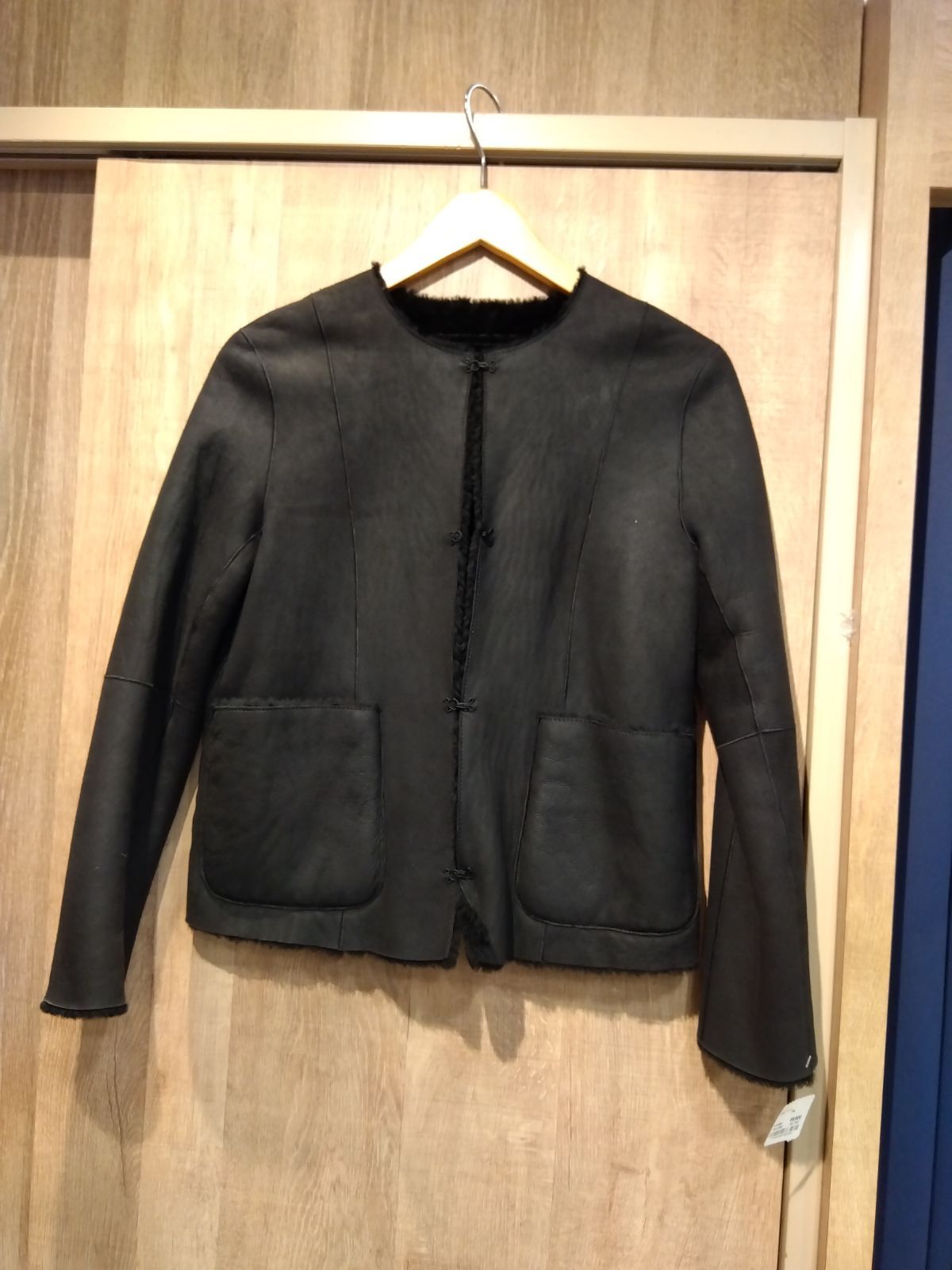 M08 23区 リバーシブル ムートン ラム レザー ジャケット 本革 小さいサイズ 稀少 5号 XS SS