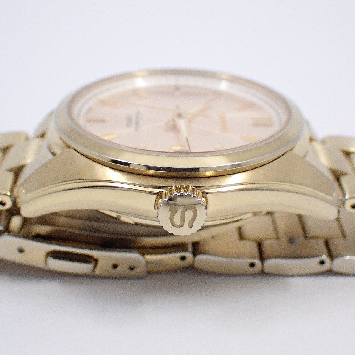 SEIKO セイコー メカニカル 自動巻き メンズ 腕時計 ゴールドGP 裏スケ