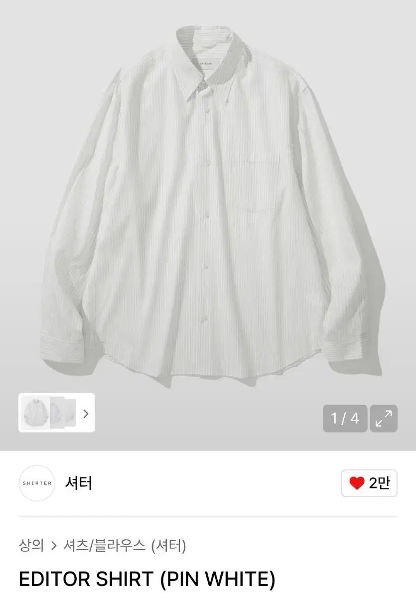 SHIRTERエディ ピンストライプシャツ