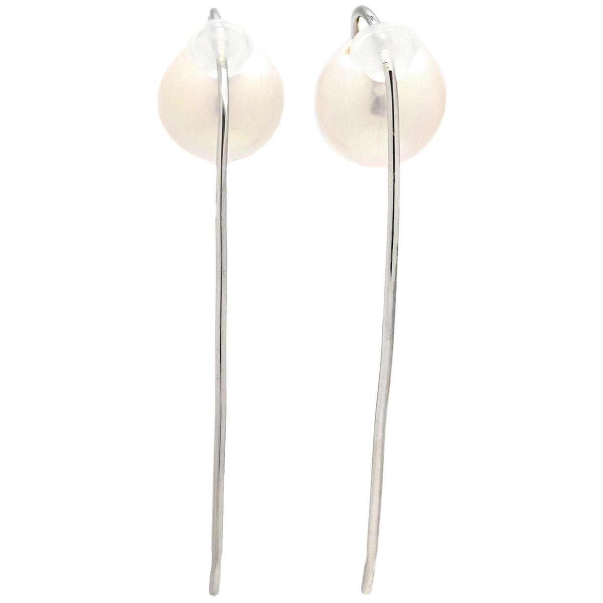 ピアス 淡水パールピアス K 18 WG パール ホワイト×ホワイトゴールド 白 1粒 1 P Au 750 18金 真珠