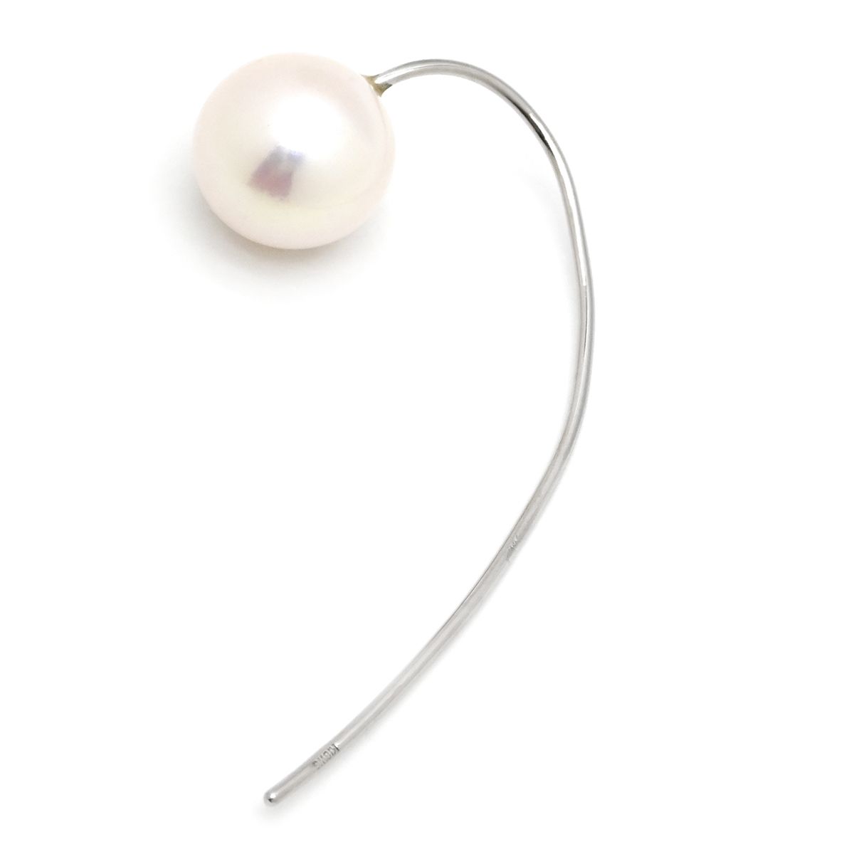  ピアス 淡水パールピアス K 18 WG パール ホワイト×ホワイトゴールド 白 1粒 1 P Au 750 18金 真珠 ピアス(両耳用) アクセサリー