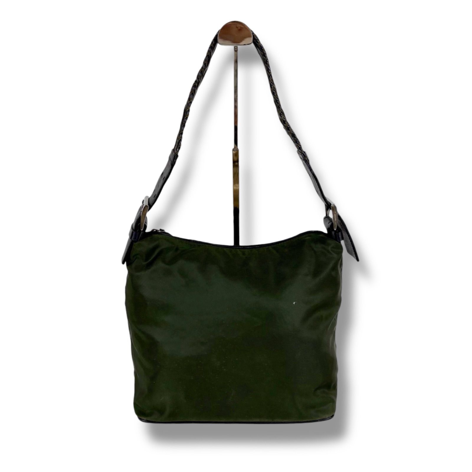 プラダ PRADA ワンショルダーバッグ トライアングルロゴ カーキ 