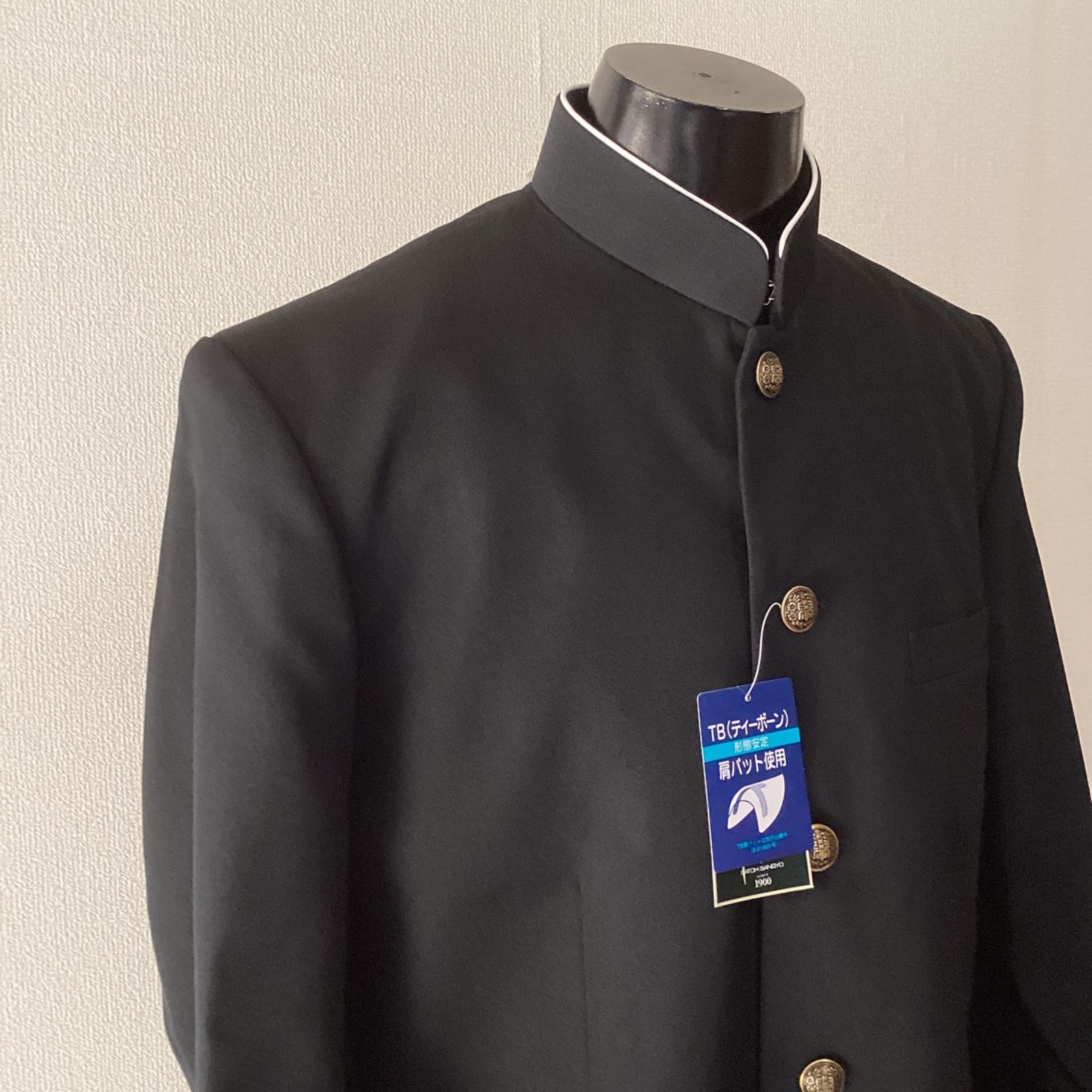 男子 学生服 190A ラウンド 10085 学ラン ポリエステル50% 毛50% NIKKE 卒業 入学 学生 高校 中学 通学