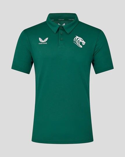 カストレ ラグビー レスター タイガース 2025 2026 半袖 コットン ポリ レジャー トレーニング ポロシャツ 緑 グリーン モデル 日本未発売