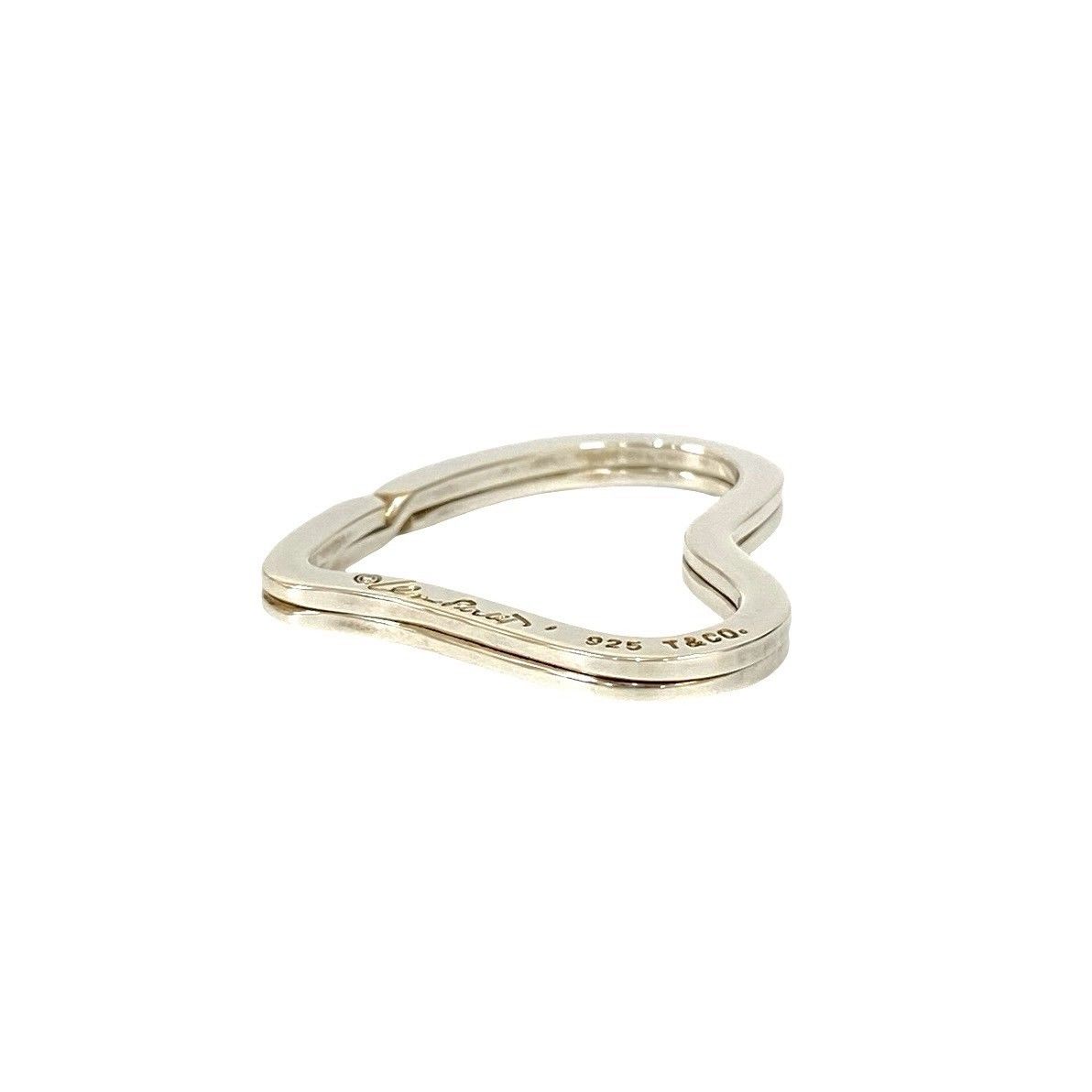 TIFFANY-Co. ティファニー オープンハート キーリング シルバー925 キーホルダー シルバー 17889