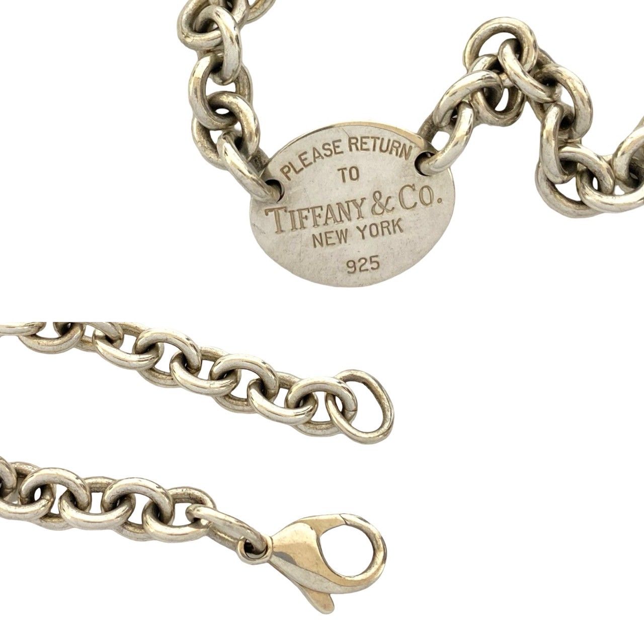TIFFANY-Co. ティファニー リターントゥ オーバルタグ ブレスレット シルバー925 チェーン バングル シルバー 18990