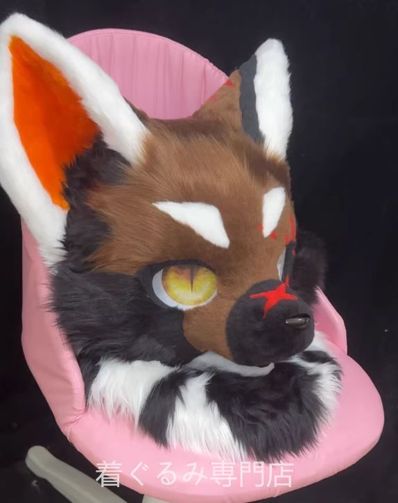 狼 オオカミ 着ぐるみヘッド 全頭ヘッド ケモノ ファースーツ ぬいぐるみ コスプレ コスチューム kigurumi