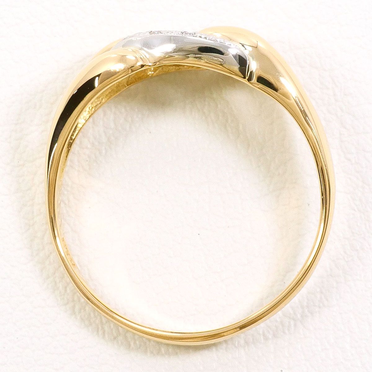 PT 900 プラチナ K 18 YG リング 指輪 12.5号 ダイヤモンド 総重量約2.9 g