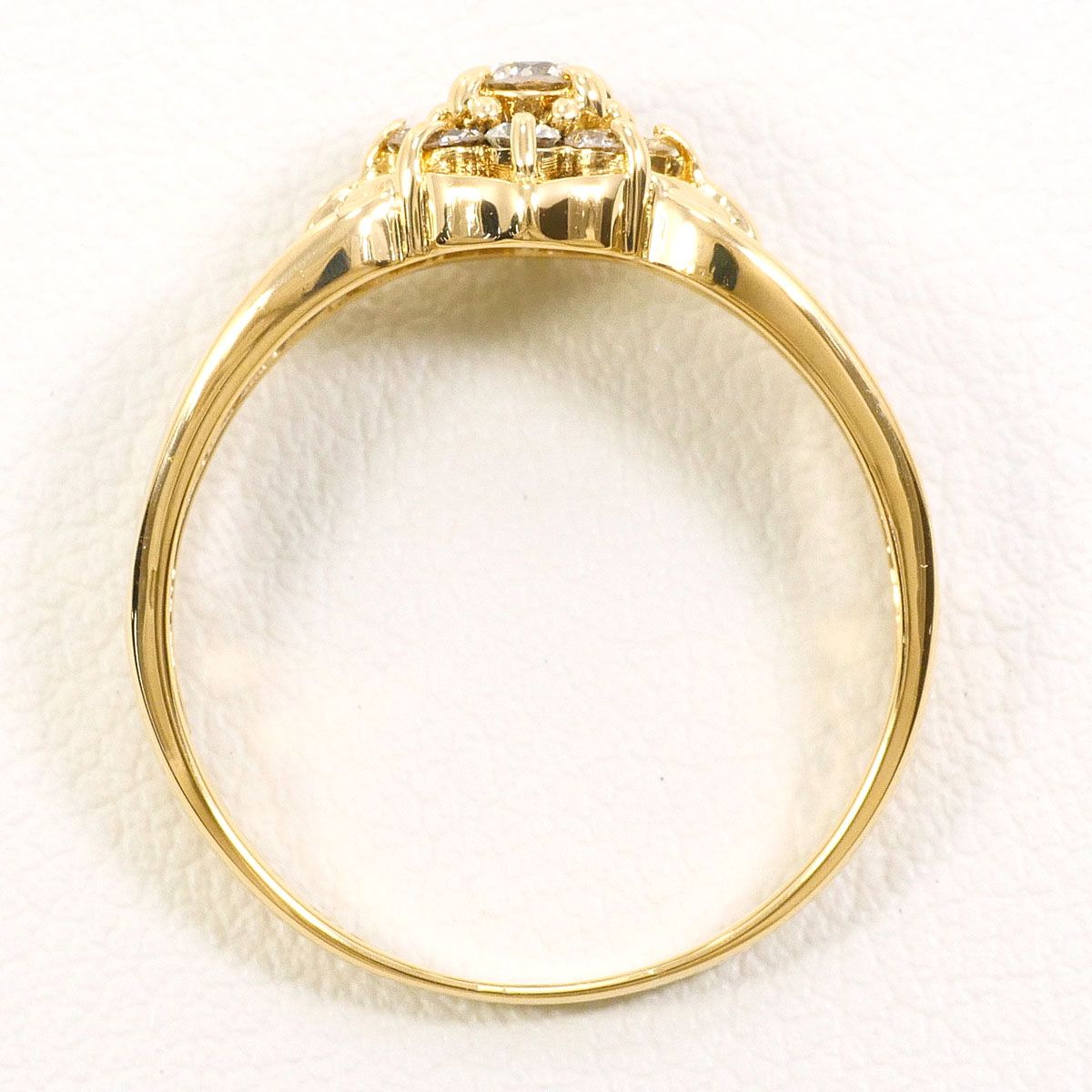 PT 900 プラチナ K 18 YG リング 指輪 12号 ダイヤモンド 0.24 ct 総重量約3.0 g