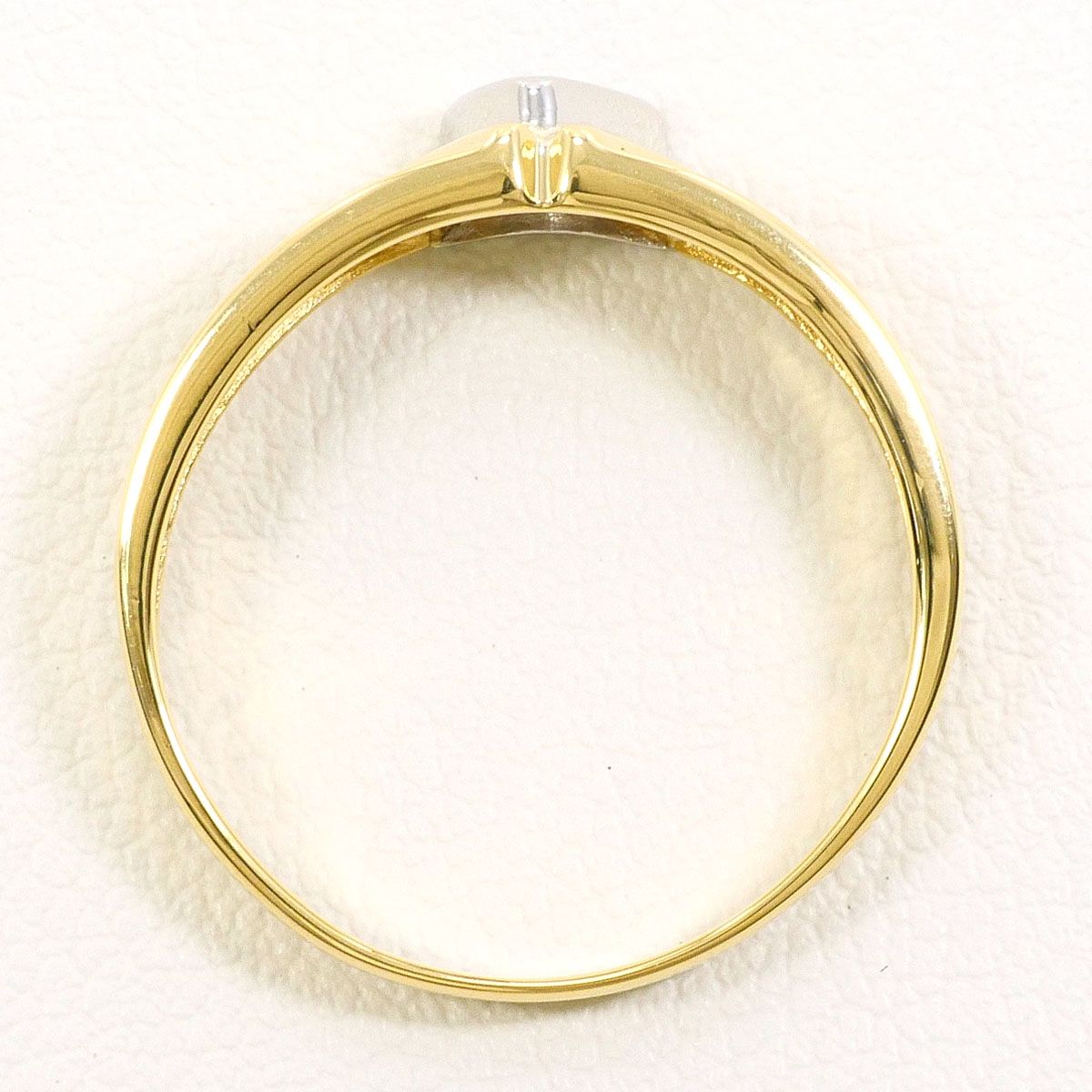 PT 900 プラチナ K 18 YG リング 指輪 13号 ダイヤモンド 0.12 ct 総重量約2.8 g