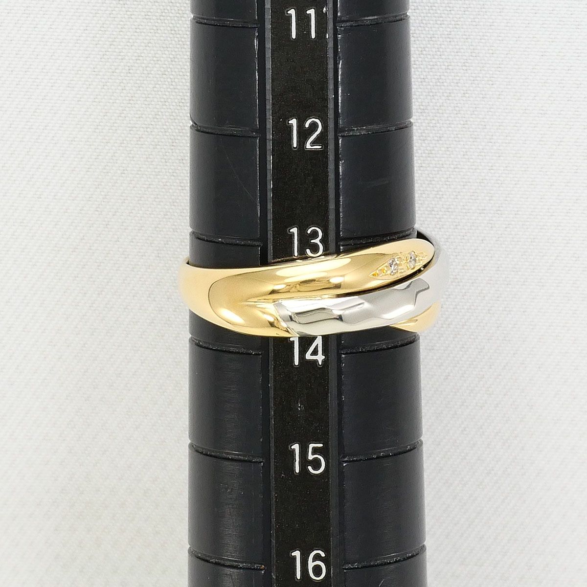 PT900/プラチナ K18YG リング・指輪 13.5号 ダイヤモンド 総重量約3.0g