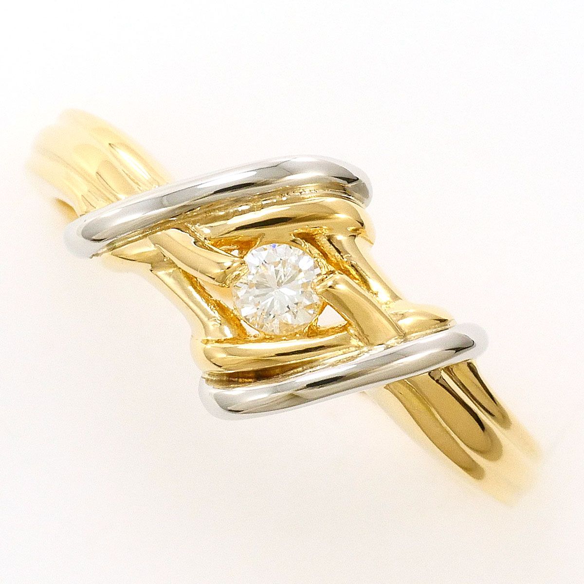 PT900 プラチナ K18YG リング 指輪 12号 ダイヤモンド 総重量約3.3g WWW_SMP1DAWEKUDUS_SCH_ID